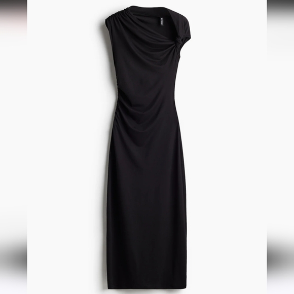 Divided Dresses & Skirts - NWT Twist-Detail One-Shoulder Dresd Black Size XXL